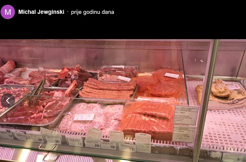 Mesni odjel Ribole i izložene cijene